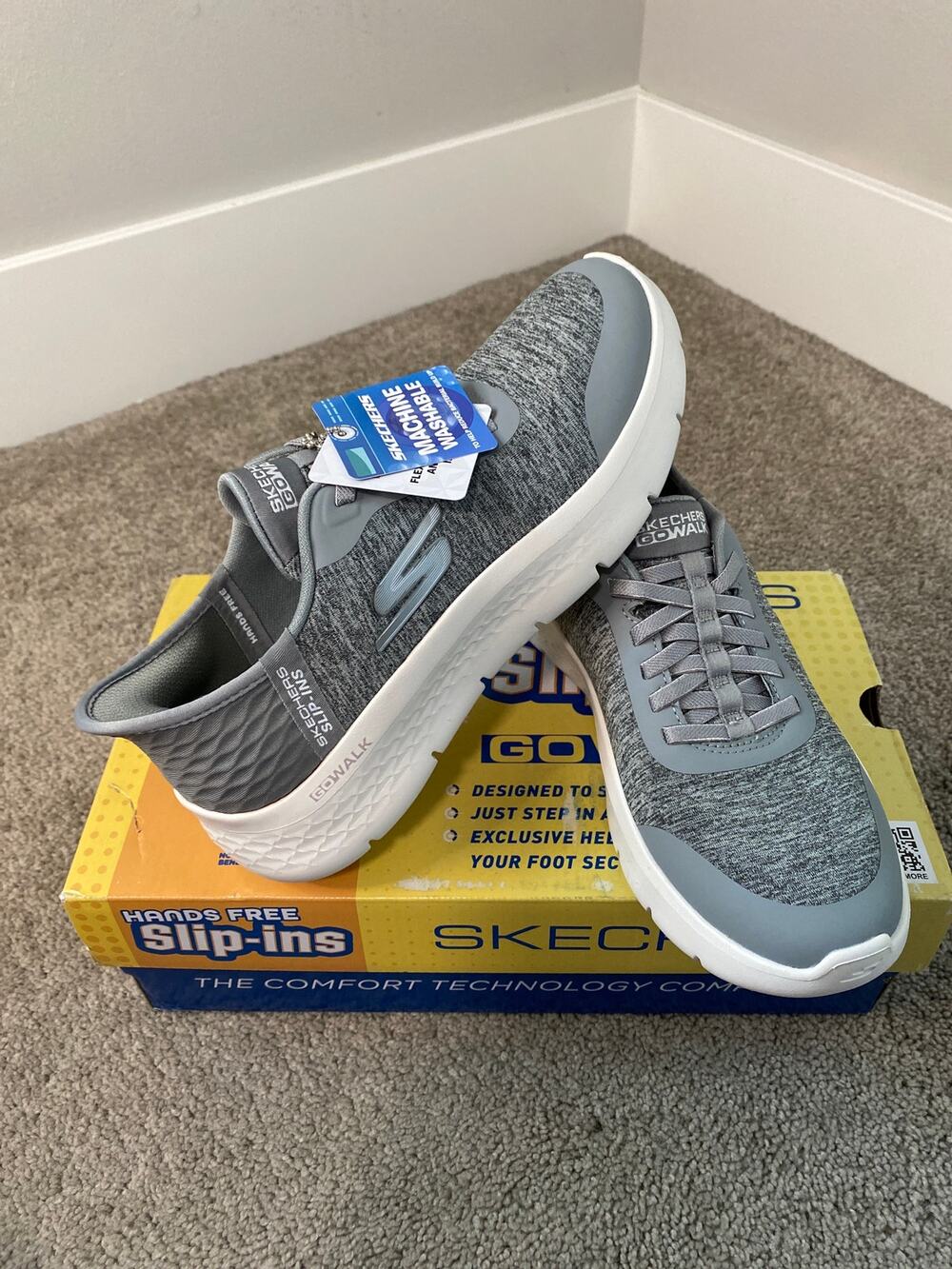 New Skechers Go Walk Flex Darcy Slip-On Walking Shoes Grey Women's Size 6
